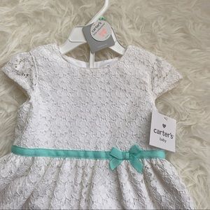 NWT Carter babygirl white dress